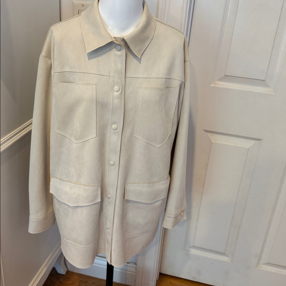 Zara Cream Belted Jacket - Picture 2 of 6